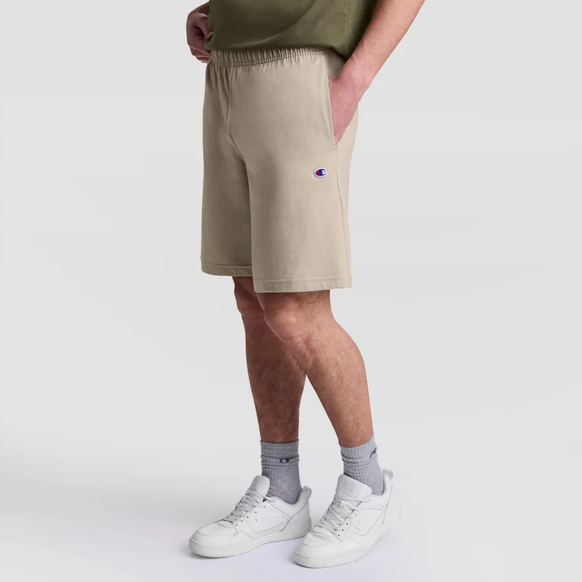 Pantalones cortos ligeros de 9" para estar en casa, con parche del logotipo C Logo